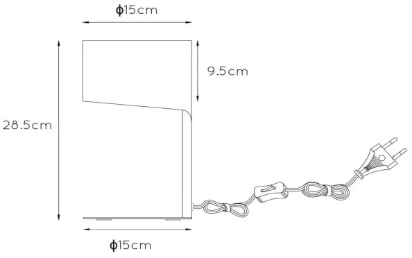Lampă de masă Lucide 45504/01/31 KNULLE 1xE14/40W/230V alb