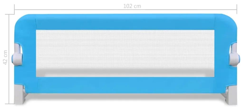 Balustrada de protectie pat copii, 2 buc., albastru, 102x42 cm 2, Albastru, 102 x 42 cm