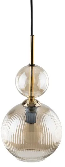 Pendul pe cablu SOPHIA 1xE14/10W/230V negru/bej fumuriu