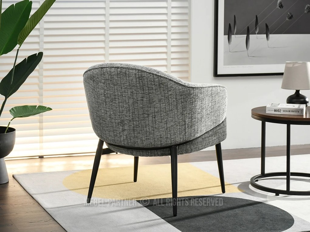 Fotoliu Alfredo (gri + negru). Promo -15%. 1109868
