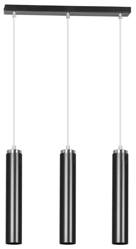 Lustra moderna cu pendule tip spot stil minimalist LUNA 3 negru