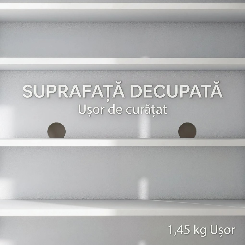 HOMCOM Dulap Îngust pentru Pantofi, Dulap Subțire pentru Depozitarea Pantofilor cu Rafturi Reglabile, 95x72x31.5 cm, Alb | Aosom Romania