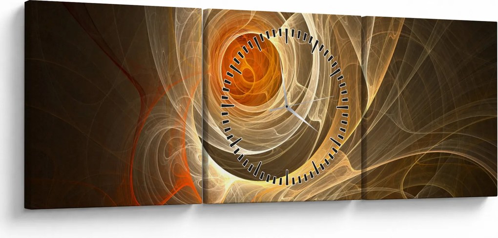 Tablou cu abstracție (cu ceas) (90x30 cm)