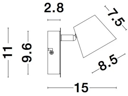 Aplica cu spot LED BIAGIO alb NVL-9155361