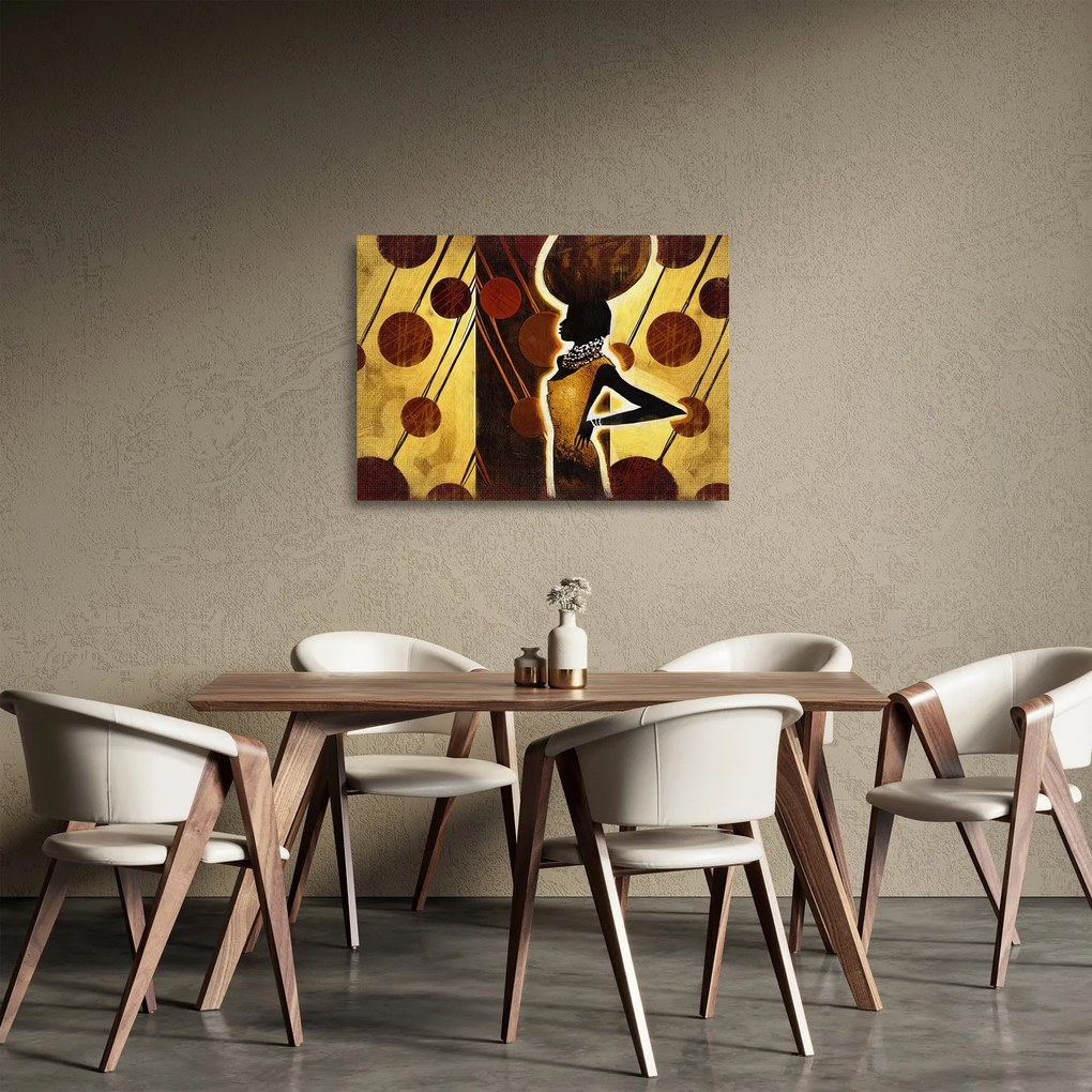 Tablou pe sticlă cu pictură artistică străveche (70x50 cm)