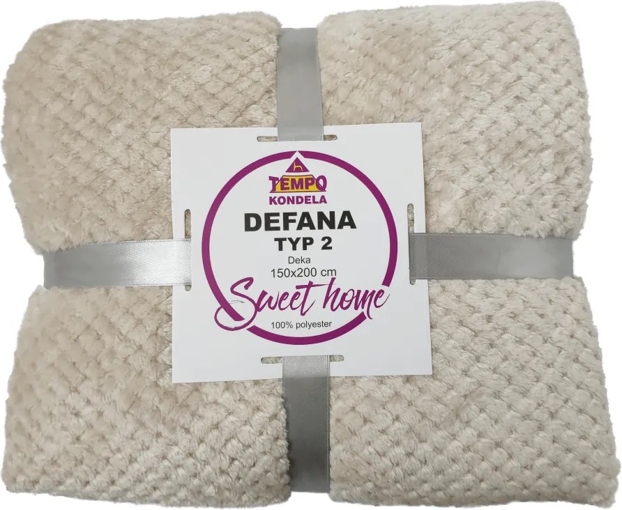 Pătură cu două feţe, bej-gri, 150x200, DEFANA TYP 2