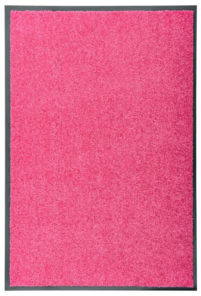 vidaXL Covoraș de ușă lavabil, roz, 60 x 90 cm