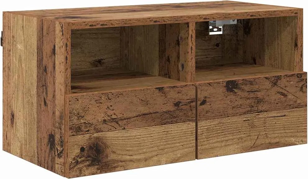 vidaXL Dulap TV de perete Lemn Vechi 60 x 30 x 30 cm Lemn compozit