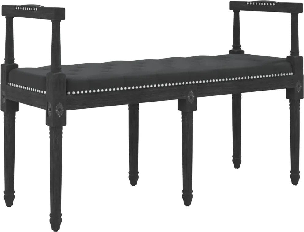 vidaXL Bancă, negru, 110x40x70 cm, catifea