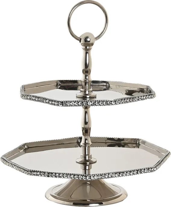 Decorațiune pentru Centrul Mesei DKD Home Decor Argintiu Acrilic Aluminiu 23 x 23 x 22 cm