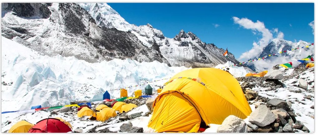 Tablou - Camping la munte (120x50 cm)