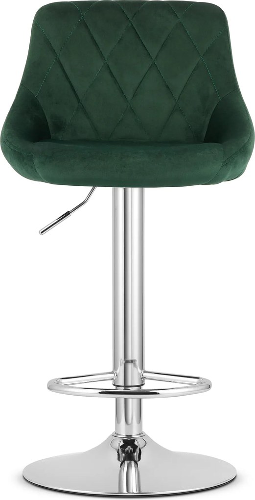 OFERTA Scaun de bar verde VELVET KAST II. calitate secundara