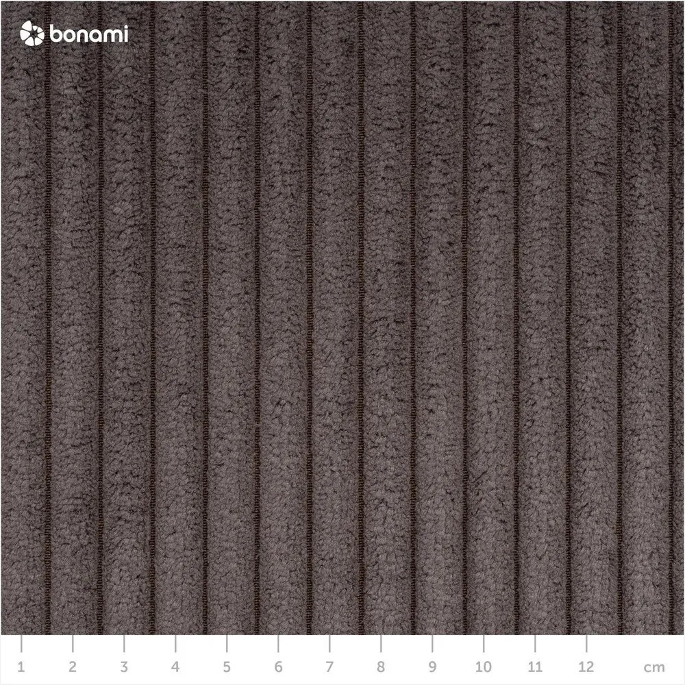 Canapea taupe extensibilă cu tapițerie din catifea reiată 245 cm Nihad – Bobochic Paris