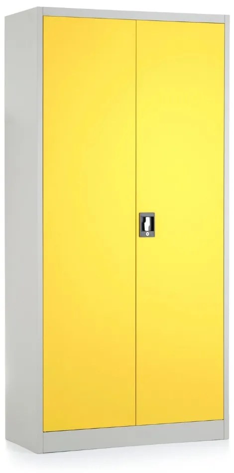 Dulap metalic, 90 x 45 x 185 cm, încuietoare cu cilindru, galben - ral 1023