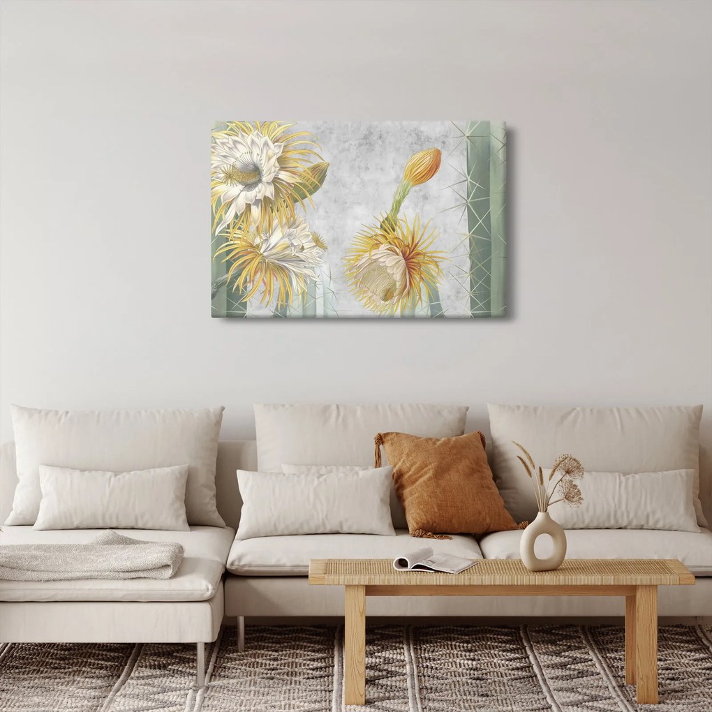 Tablou - Cactuși înfloriți (90x60 cm)