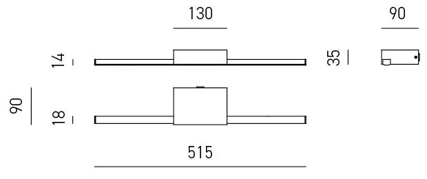 Aplica de perete LED pentru oglinda baie IP44 One alb