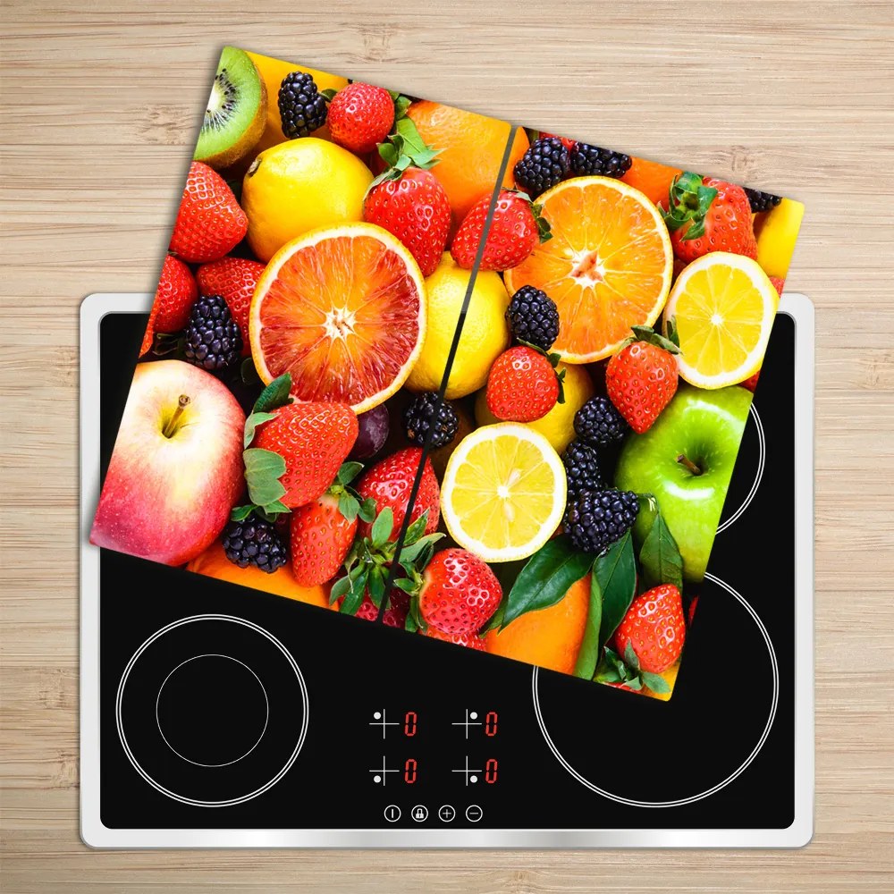 Tocator din sticla fructe colorate