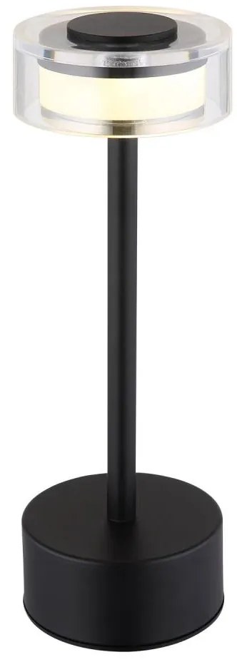 Lampă LED dimabilă de masă Globo 21026S SHIRA LED/2,5W/3,7V 2700/4000/6500K negru