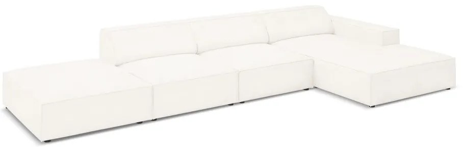 Colțar bej cu tapițerie bouclé (pe partea dreaptă) Jodie – Micadoni Home