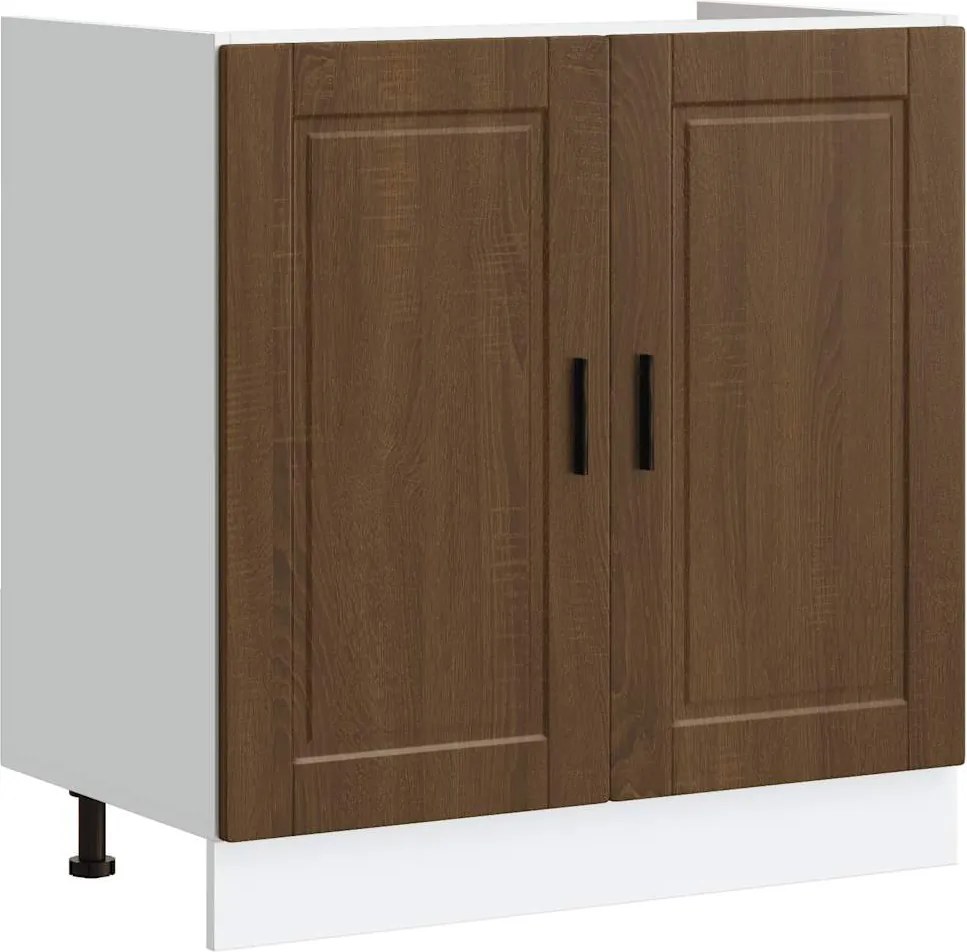 vidaXL Dulap de bază pentru chiuvetă "Porto" stejar maro lemn