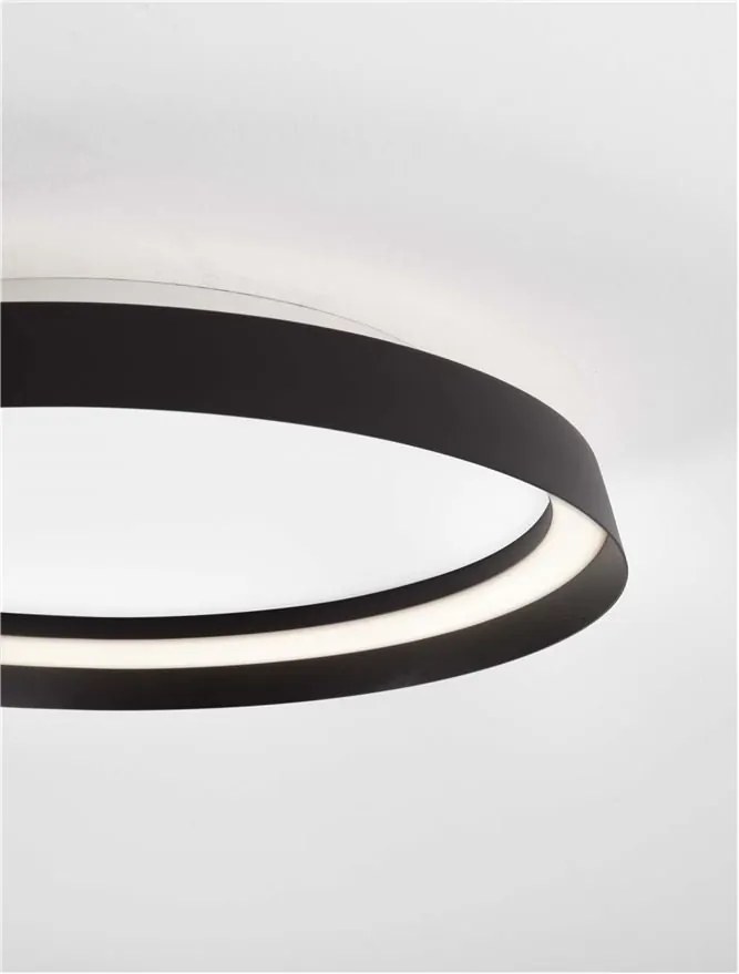 Plafoniera LED design modern circular ORMI negru D-45cm