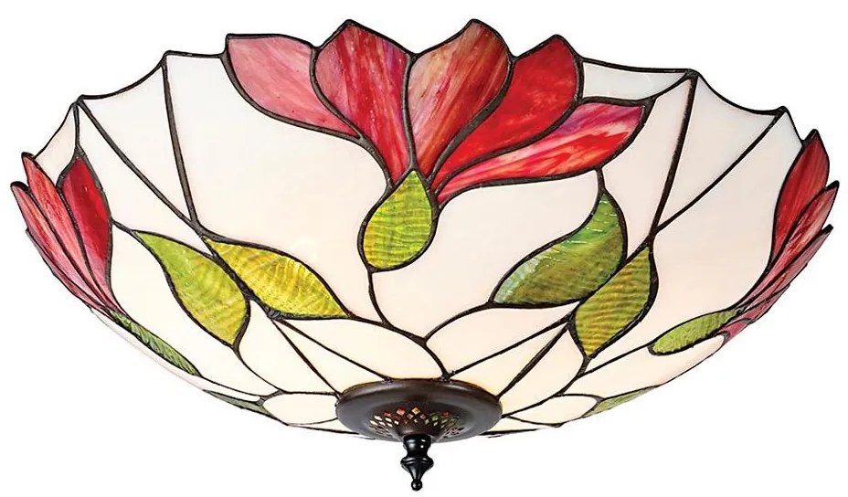 Plafonieră Tiffany BOTANICA Endon 63960, 2xE27/60W/230V, Ø 45 cm