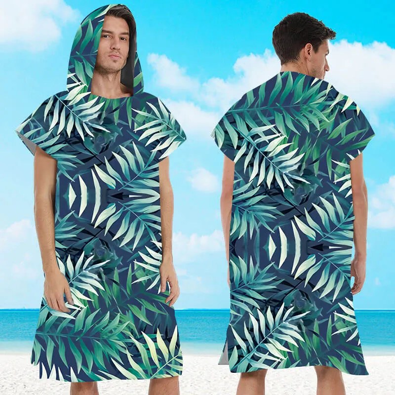 Poncho prosop de plaja BORNEO albastru inchis 80x145 cm