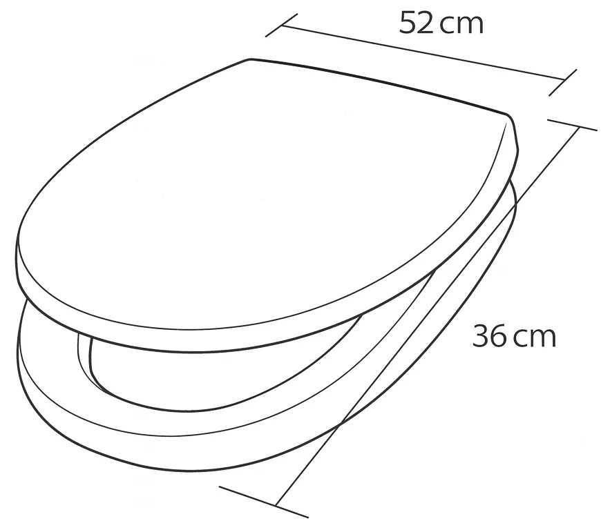 Capac WC, RAK, slim, cu soft close si quick release, alb lucios