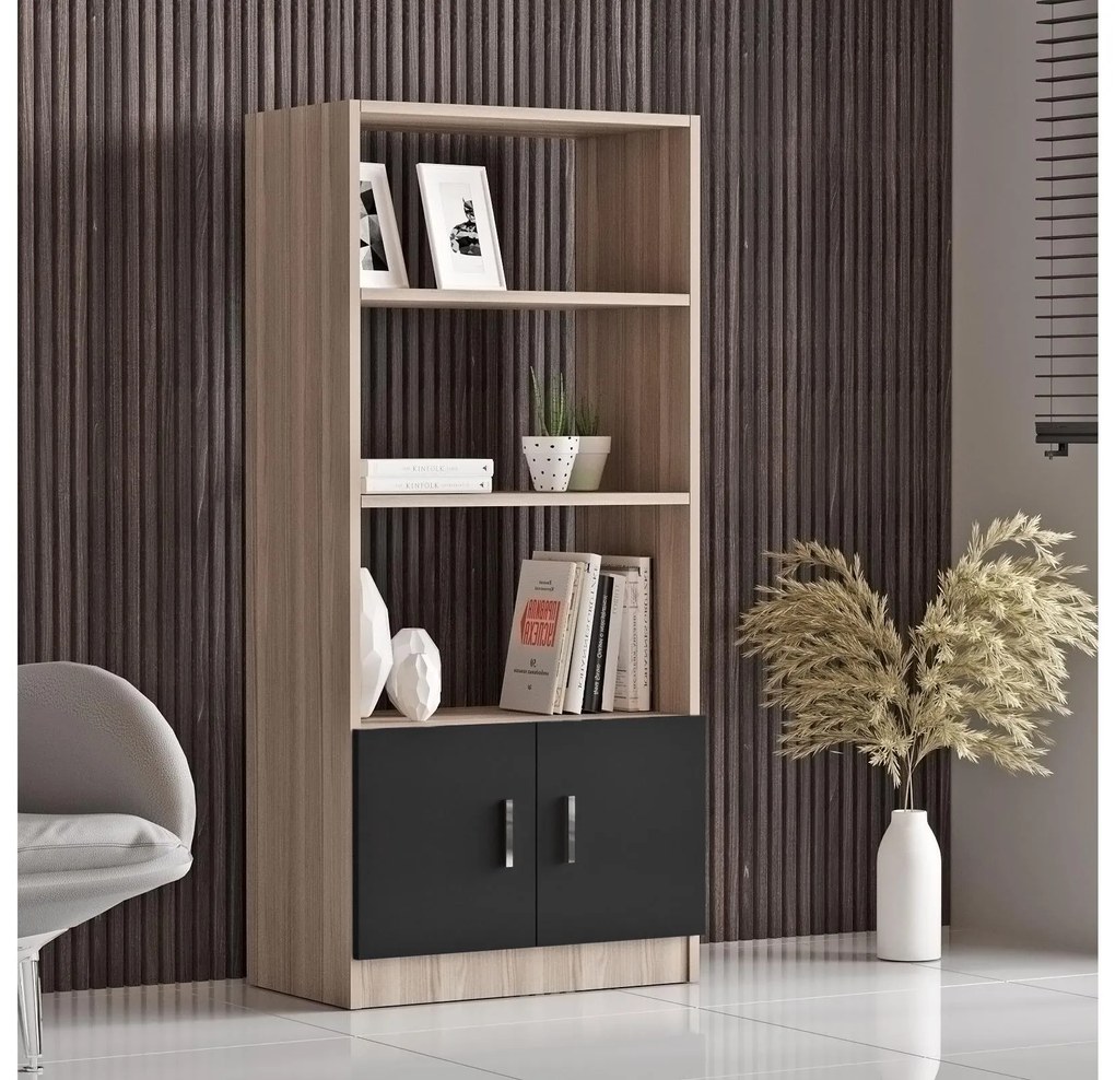 Mobilier de birou Valkyrie (stejar + Negru). 1089122