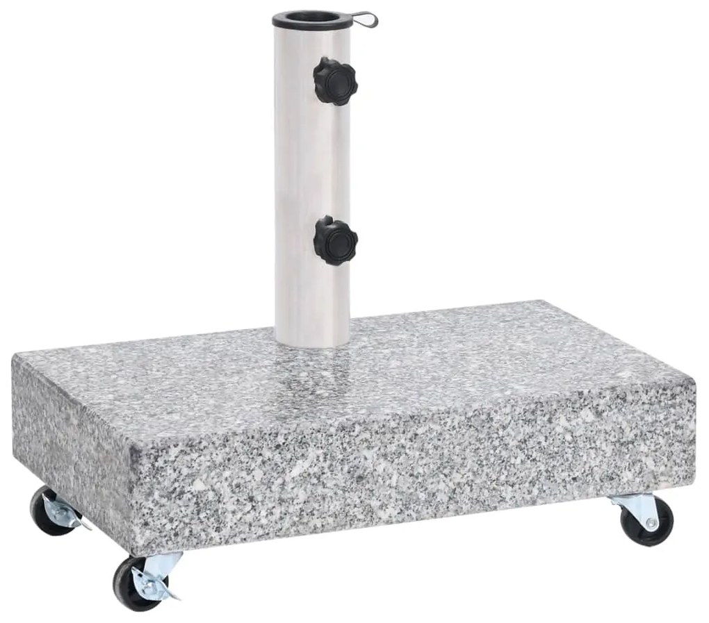 vidaXL Bază pentru umbrelă, gri deschis, 45x25x8,3 cm, granit