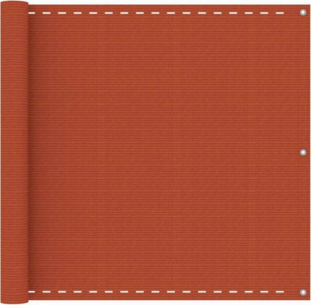 vidaXL Paravan de balcon, portocaliu, 90x400 cm, HDPE