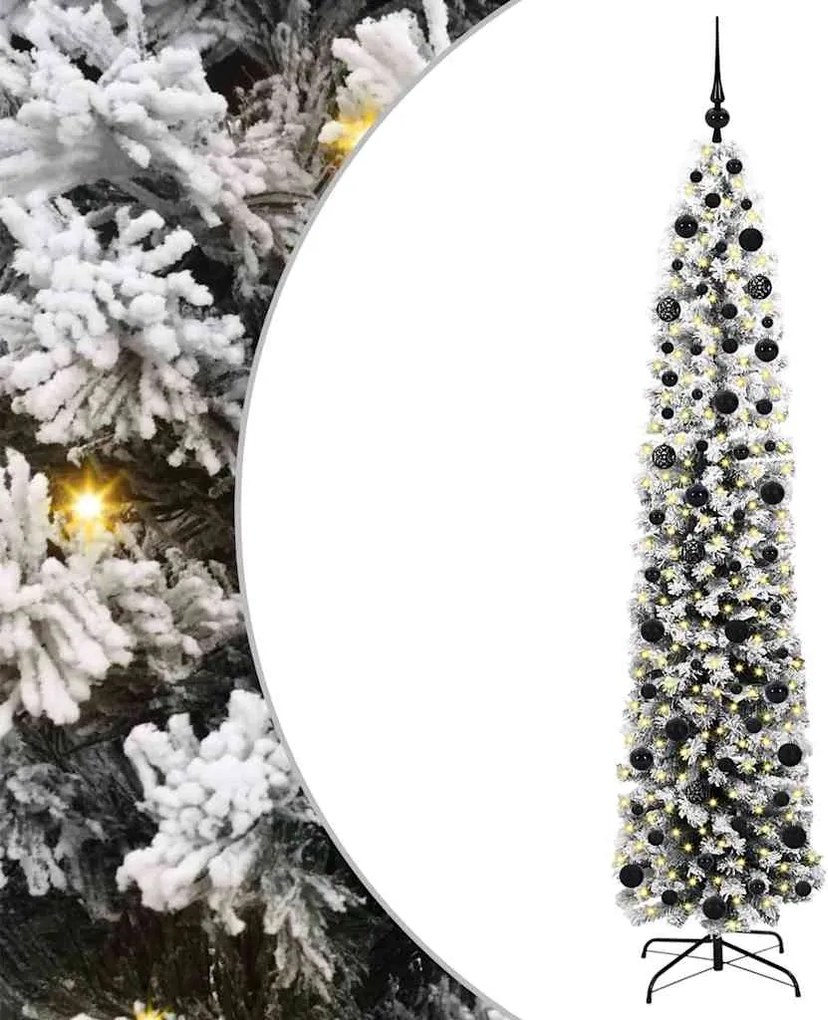 vidaXL Brad de Crăciun artificial Verde 210 cm PVC și oțel și plastic