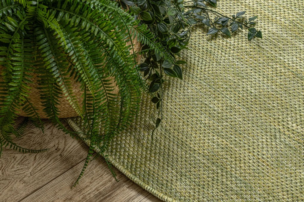 Covor SISAL SION cerc A5165A Melanj țesute plate verde