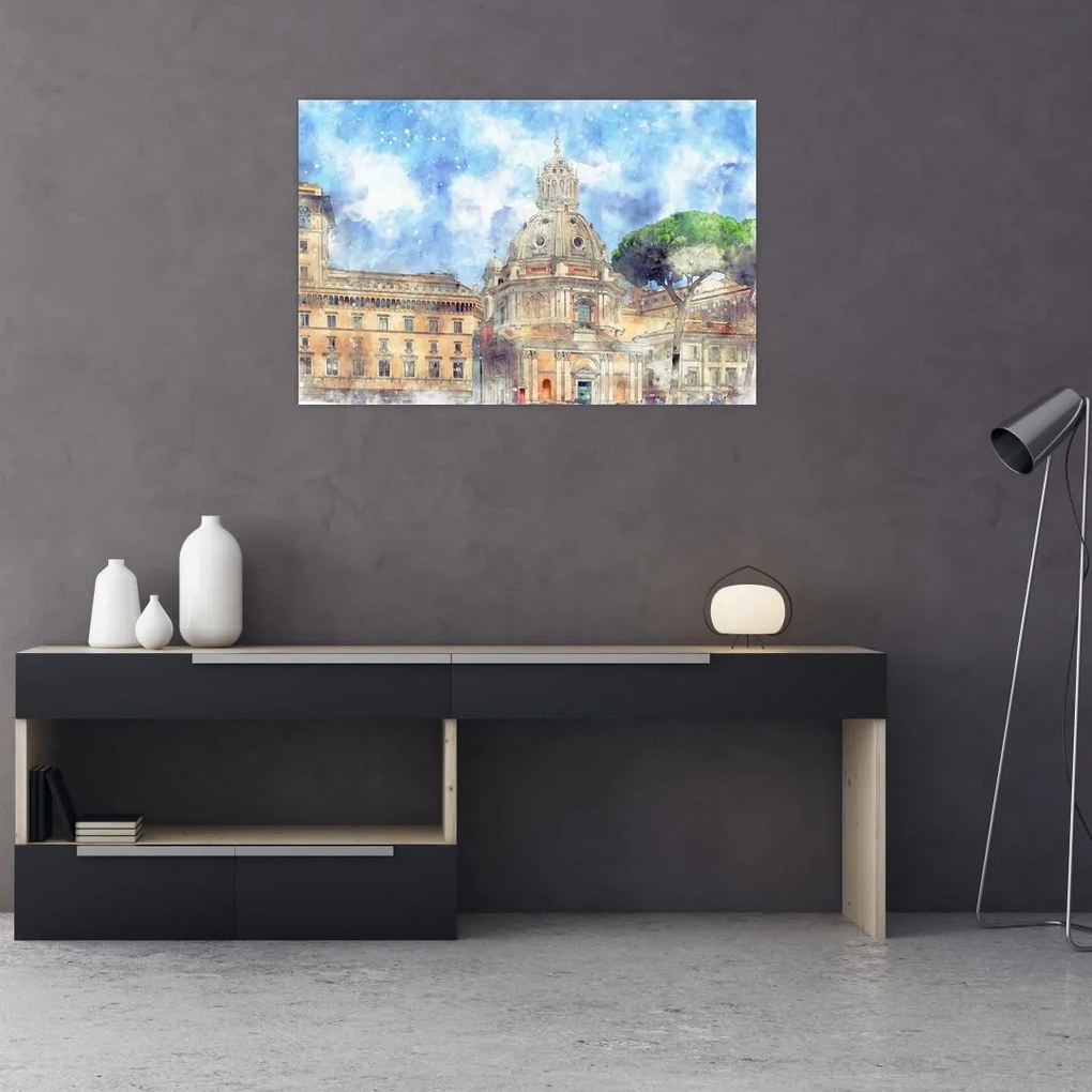 Tablou - Biserica Santa Maria di Loreto, Roma, Italia (90x60 cm)