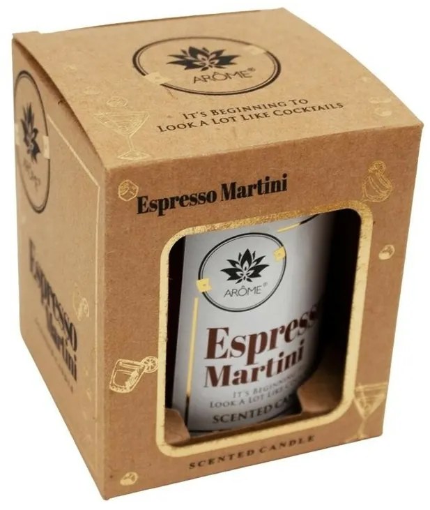 Lumânare parfumată în sticlă Arome EspressoMartini, 125 g