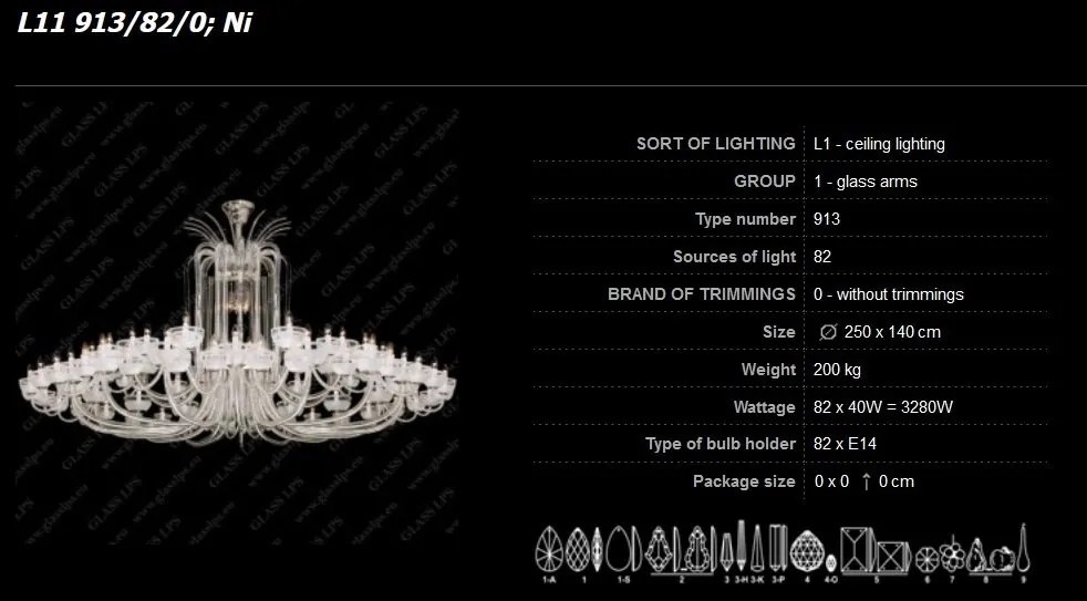 Candelabru XXXL design deosebit, diametru 250cm, L11 913/82/0