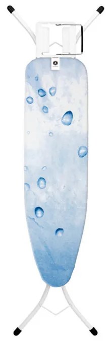Masa de calcat Brabantia A 1003322, 110x30 cm, 7 pozitii de reglare, Suport fier de calcat, Alb/Albastru