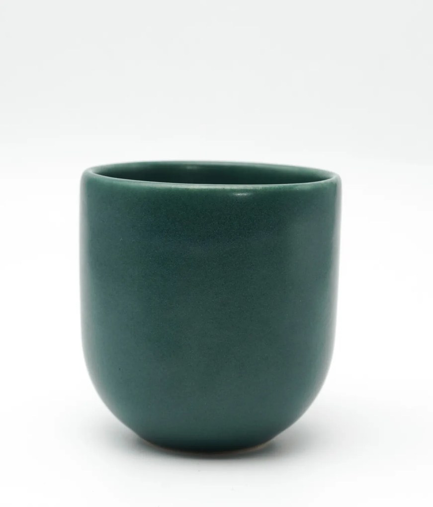 Pahar Cafea Novum Verde Emerald 250ml (Glazurat Manual)