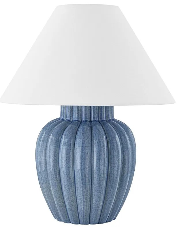 Veioza LUX, Ceramica Albastra, Tesatura In, CLARENDON