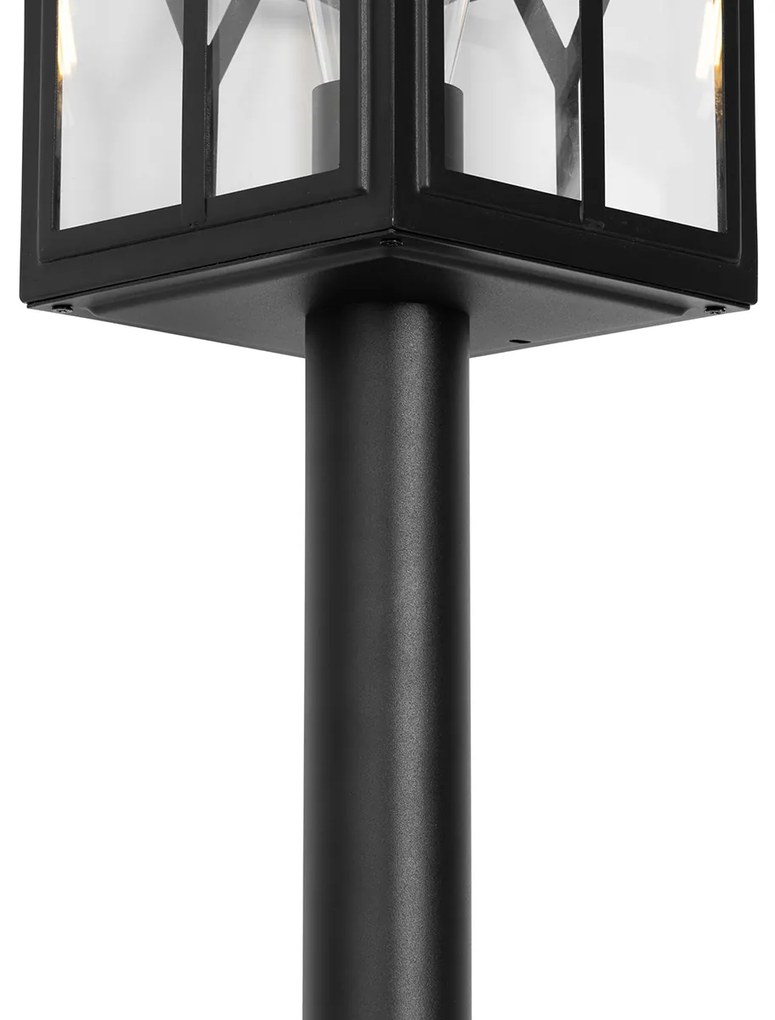 Lampă clasică de exterior cu stativ negru 100 cm IP44 - Dover