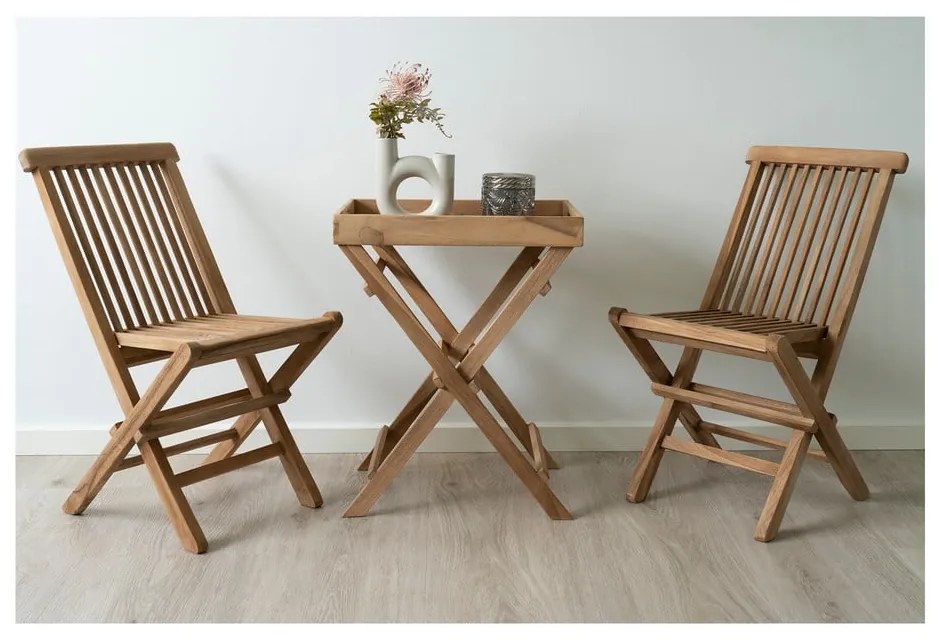 Masă de servire pentru grădină din lemn de tec 29x39 cm Ronda – House Nordic