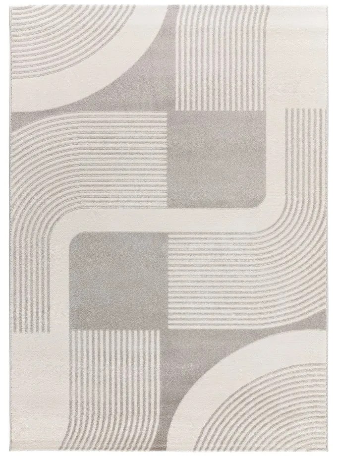 Covor gri deschis-fildeș 80x150 cm Flora – Universal