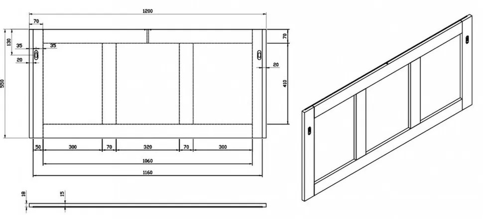 Oglindă de perete Elois White 80