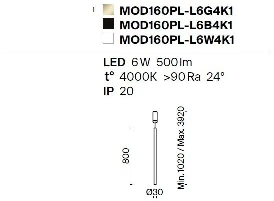 Pendul LED design minimalist Pro Extra alb