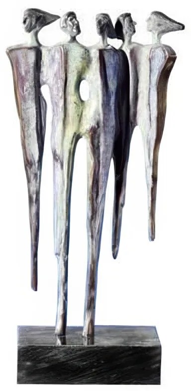 Statueta bronz masiv "Diversitate"