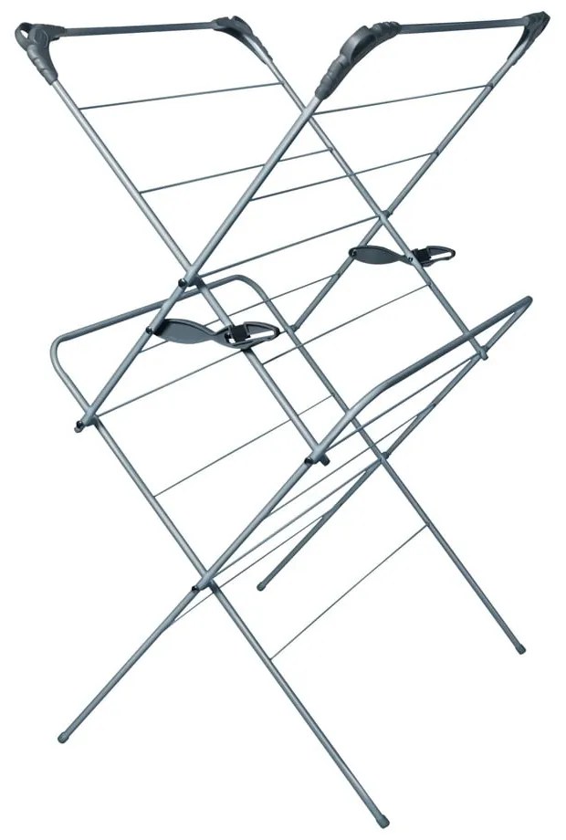 Uscător dublu pentru rufe Addis 2 Tier Concertina Graphite Metallic