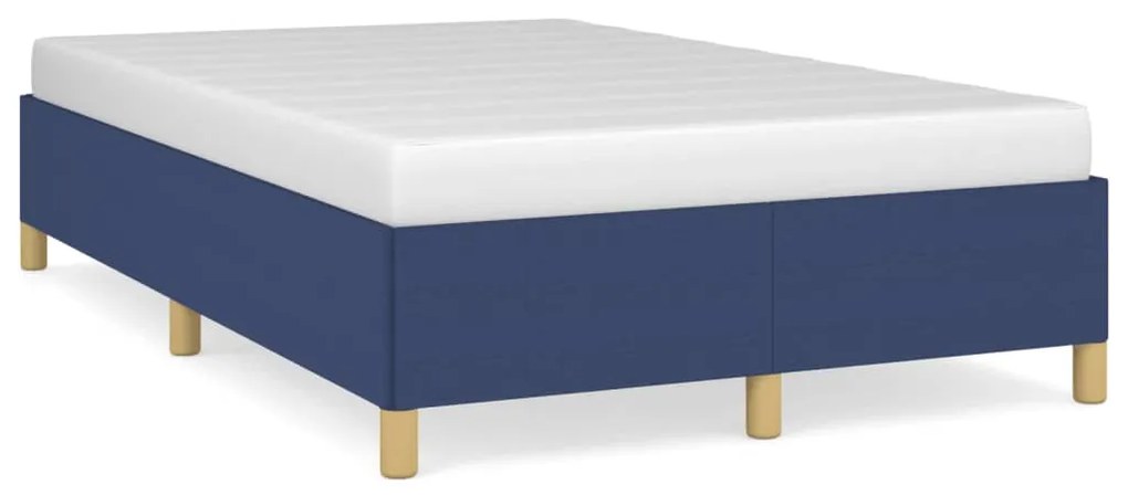 347155 vidaXL Cadru de pat, albastru, 120 x 200 cm, material textil