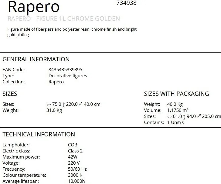 Figurina inalta design decorativ Rapero