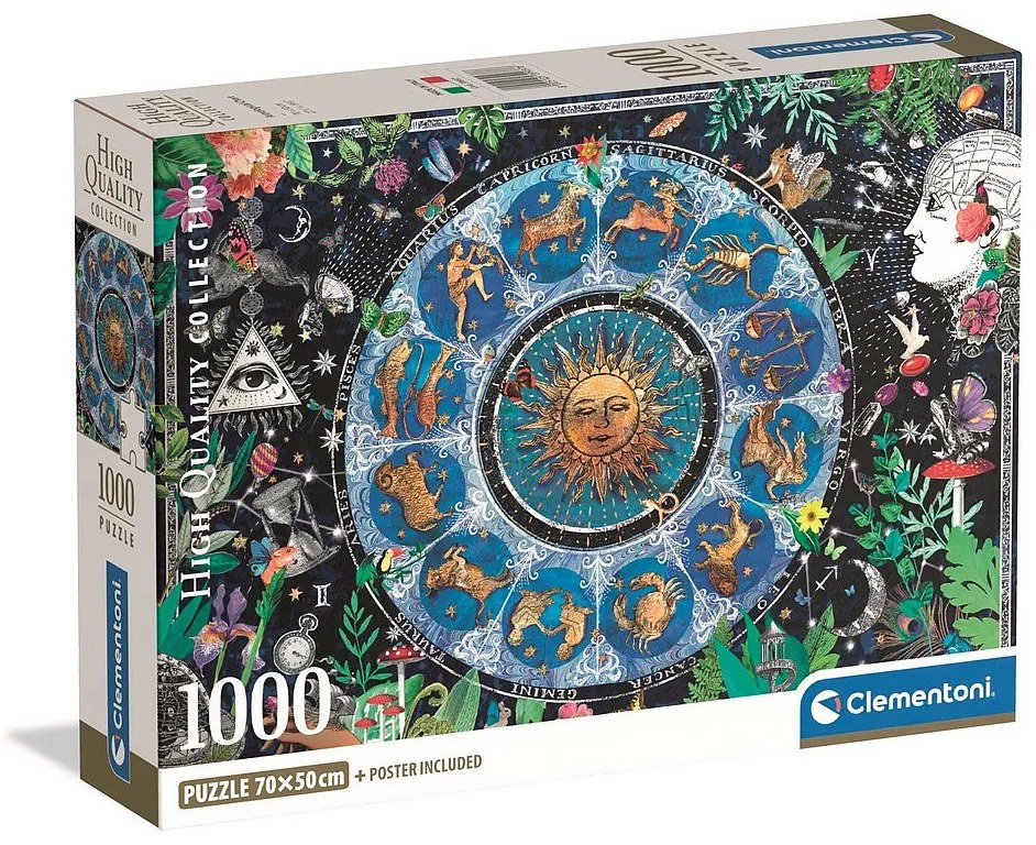 Colorat Chart Astrologie 1000 de piese Compact puzzle Clementoni