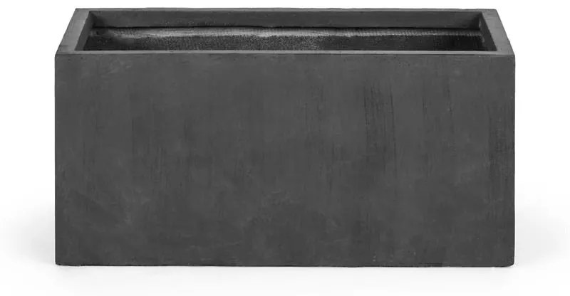 Solidflor, antracit, ghiveci de flori, recipient pentru flori, 79,5x38x38 cm, FIBERTON